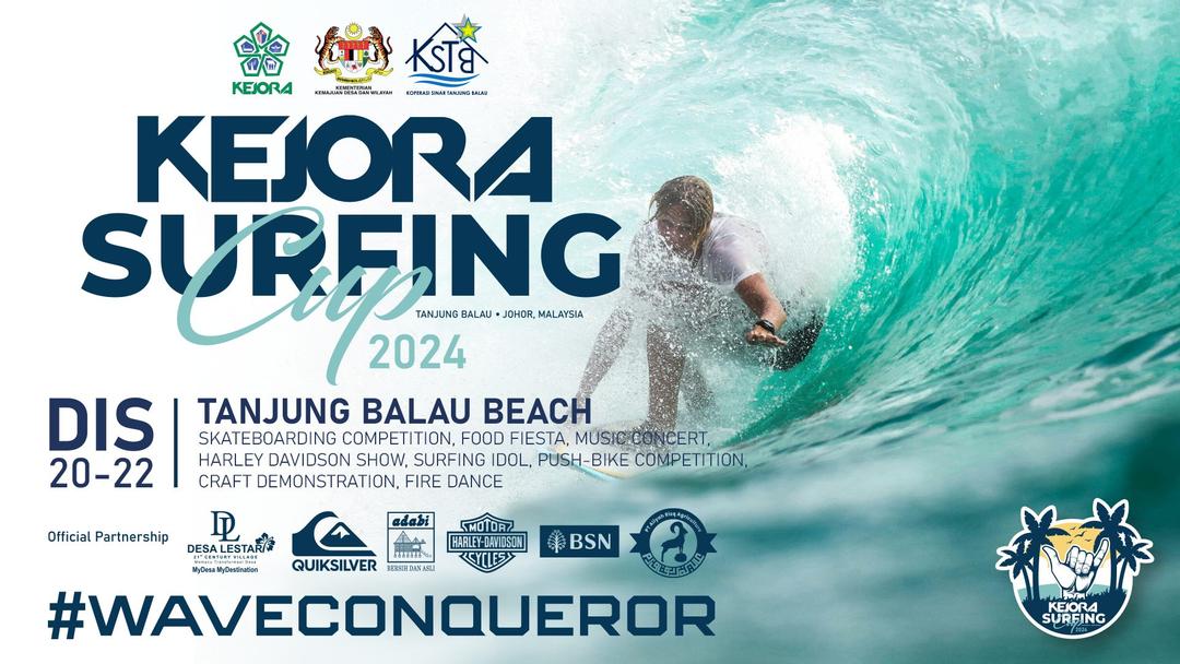 Announcing the KEJORA Surfing Cup in Tanjung Balau Beach, Malaysia on 20-22 December 2024