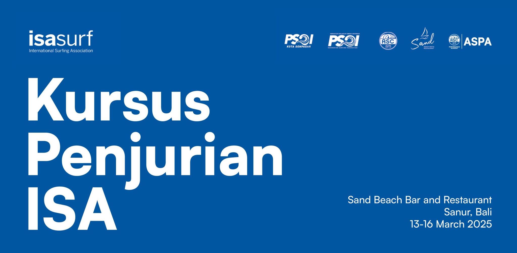 Kursus Penjurian ISA Akan Diadakan di Sanur, Bali pada 13-16 Maret 2025
