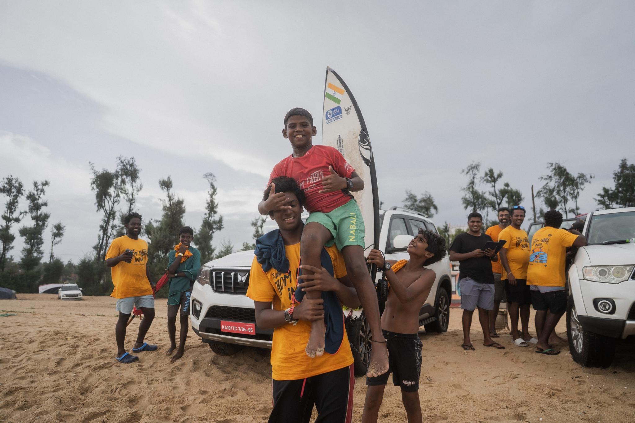 India’s Best Junior Surfers Brave Challenging Conditions to Compete in Tipi Jabrik’s Grom Patrol India Presented by Arun Vasu at Tanneribhavi Beach in Mangalore