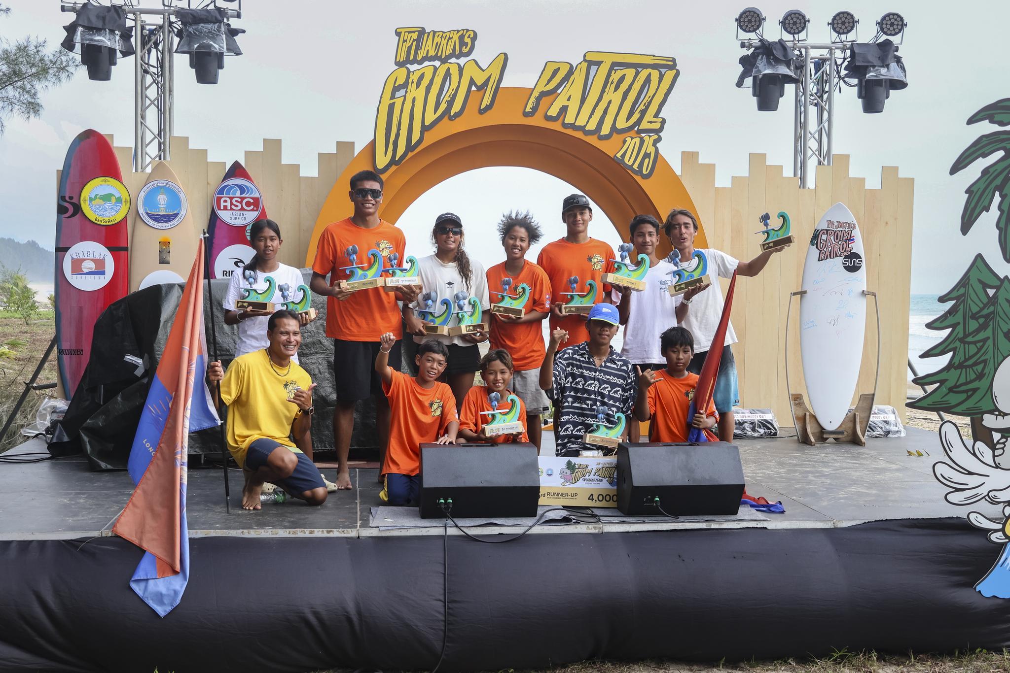 Tipi Jabrik’s Grom Patrol Thailand Celebrates Champions at Pakarang Beach in Khao Lak